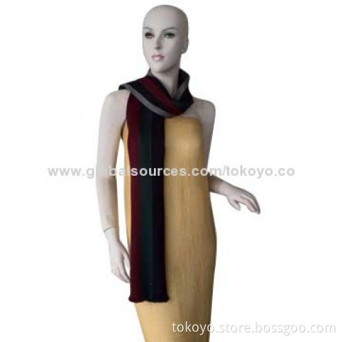 Men's stripe fashionable scarf, woven yarn dye, made of cashmere and acrylic